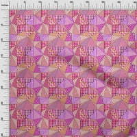 OneOone Velvet Fuschia Pink Fabric Проверете пачуърк за шиене на материали от печат от широк двор