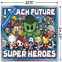 Marvel Comics - Преподавам бъдещи супергерои за стена плакат, 22.375 34 рамка