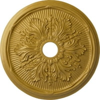 Ekena Millwork 3 4 OD 5 8 ID 7 8 P LUTON LEAF Таван медальон, ръчно боядисан иридисцентно злато