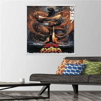 Godzilla - Godzilla vs King Gidorah Wall Poster с дървена магнитна рамка, 22.375 34