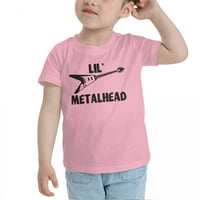 Lil 'Metalhead Electric Guitar Music Ентусиаст Сладки тениски за малко дете за момчета момичета