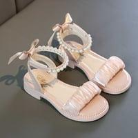 Момичета сандали деца отворени пръсти на глезена Обувки Обувки Сватбена парти дете принцеса Обувки Бебе ежедневни обувки Небрежно