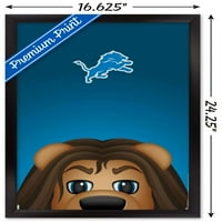 Detroit Lions - S. Preston Mascot Roary Wall Poster, 14.725 22.375