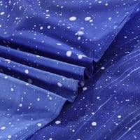 Галакси пухени покриване легла комплект 3д печатни юрган покритие Кралско синьо кралица
