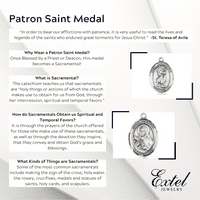 Extel средна стерлингова сребърна овална синьо емайлиран медал с медал Сейнт Кристофър, покровител на пътешествениците за жени