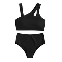 Amousa Women Solid Lace Bikini Set Push Up Swimsuit Beach -Bear Paded Bwimswear Swimsuit Womens