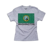 Флаг на щата Вашингтон - Специално винтидж издание Момче памучна младежки тениска