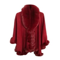 Paille Ladies outkeear с дълъг ръкав яке със солиден цвят палто свободни шалота на шал зима зимна топла Jujube червено