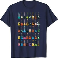 Обичайте китара различни китари Музика любител забавна тениска за подарък