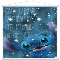 Disney Lilo и Stitch - Ohana Wall Poster с дървена магнитна рамка, 22.375 34
