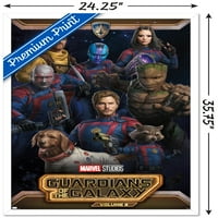 Marvel Guardians of the Galaxy Vol - Group Wall Poster, 22.375 34 рамки
