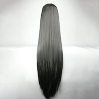 Уникални изгодни човешки перуки за жени с шапка дълга коса 39 черни Перуки синтетични влакна