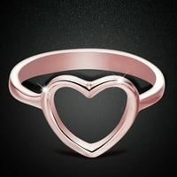 Просто галеплаване на любовно сърце Диамантен пръстен Дами бижута ангажирани пръстени пръстени Розово злато