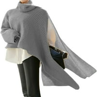 Zodanni дамски пуловер зимен топъл пуловер процъфтяващ джъмпер върхове уютни плетени пуловери пътуване khaki 5xl