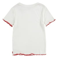 Плетена тениска с къс ръкав на леви, размери 4-16