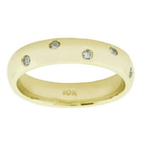 Jewelwesell подреждаща се вечност сватбена лента пръстен естествен кръгъл диамантен комплект 0,25ctw