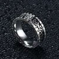 Сватбени пръстени за мъже или жени сребърни титанови ленти сребърни предавки инкрустация