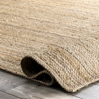 нулум Риго ръчно тъкани Ферма Юта бегач килим, 2' 6 12', естествен