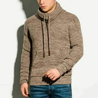 Мъжки пуловерни палта- излишък от дълъг ръкав небрежен пуловер плете палто твърд пуловер костенурка