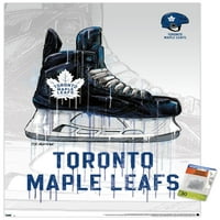Toronto Maple Leafs - Плакат за капене на скейт с бутални щифтове, 22.375 34