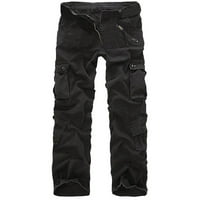 Wozhidaoke товарни панталони за мъже Мъжки модни ежедневни памук мулти-джоба на открито работен панталон товар дълги панталони