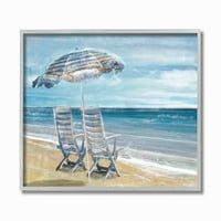 Ступел индустрии Плаж Салон морски пейзаж живопис рамкирани стена изкуство от главната линия студио, 16 20