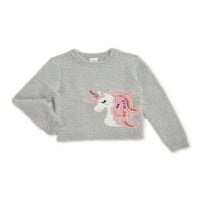Чудо Нация Момичета Графичен Пуловер За Мигли, Размери 4-И Плюс