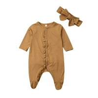 Pudcoco новородено бебе деца бебе момче момиче памук ромска комбинезия боди облекло