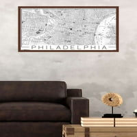 Филаделфия Карта Плакат За Стена, 22.375 34