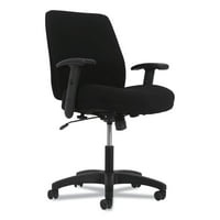 Хон мрежа средата на гърба задача стол, поддържа до кг. Черна седалка черен гръб, черна основа Хонвл282з1ва10т