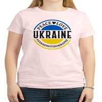 Cafepress - Peace Love Ukraine Thish - Женска класическа тениска