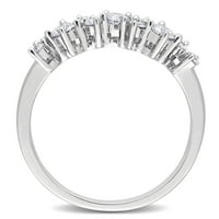 Миабела Дамски карат Т. в. диамант 10кт Бяло Злато 11-каменен пръстен