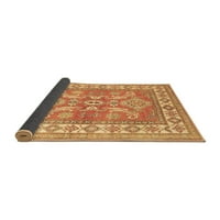 Ahgly Company Indoor Square Geometric Brown Traditional Area Rugs, 6 'квадрат