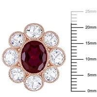 8 - Каратовият Рубин на миабела създаде бял сапфир 10-каратов цветен пръстен от розово злато