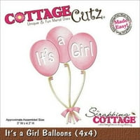 Cottagecutz 4 4 стоманена матрица; Това е момиче балони