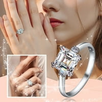 Frehsky звъни модни женски винтидж диамантен пръстен циркон годежен сватбен пръстен