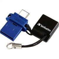 Verbatim 64GB Store 'n' Go Dual USB флаш устройство за USB-C устройства, синьо
