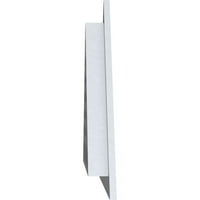 Екена Милуърк 64 В 3 8 н триъгълник фронтон отдушник стъпка функционален, ПВЦ фронтон отдушник с 1 4 плосък тапицерия рамка