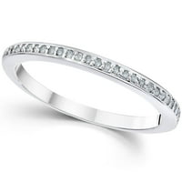 Pompeii 1 10ct pave diamond сватбен пръстен 14k бяло злато