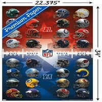 League - Плакат за стена на шлемове, 22.375 34