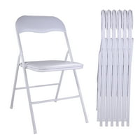 Сгъваеми столове Topcobe Комплект от 6, сгъваеми столове Капацитет от 200 фунта, пластмасови търговски столове за събития на открито,