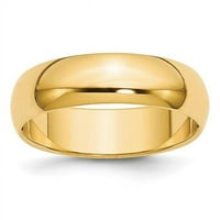 Най-доброто злато 10к жълто злато половин кръгла лента-размер 14