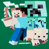 Тениска с къс ръкав на Minecraft, размери 4-18