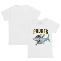 Малко дете мъничко бяло тениска за лого на акула на Сан Диего Падрес