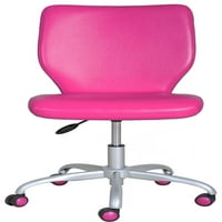 Основни елементи в средата на гърба офис стол с подходящи цветни колела, кожа Фушия Фау