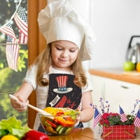 Koaiezne американски ден за независимост памучен бельо престилка домашно парти без ръкави за кухня кухня кухня регулируема престилка