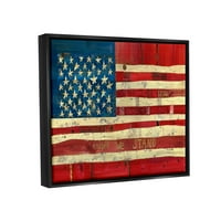 Ступел индустрии Обединени стоим Ден на независимостта празнична американски флаг Живопис реактивен Черен плаващ рамкирани платно