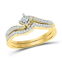 Първично злато карат бяло златно сърце цитрин и диамантен пръстен